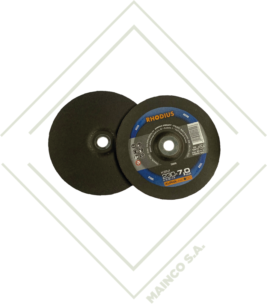 DISCO DESBASTE 9" (230X7,0X22,23) CORINDON-A GRANO 24 ACERO