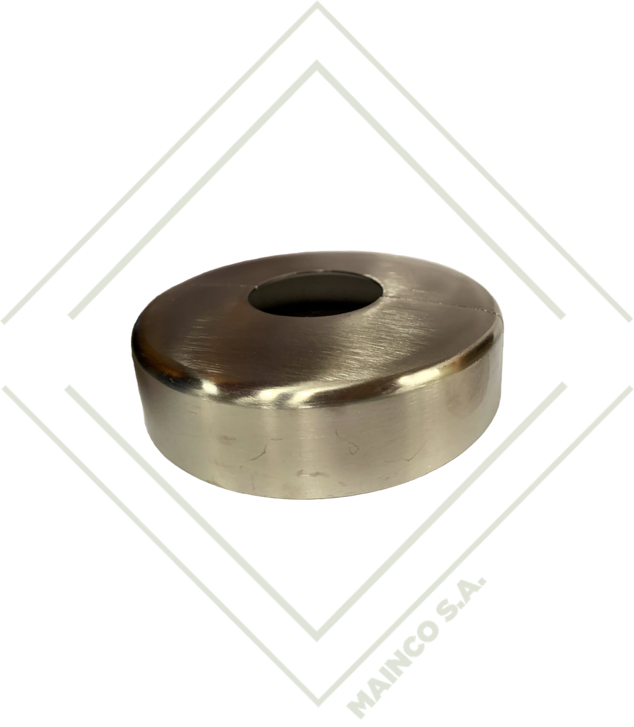 TAPA PLANA PARA BASE A PISO 2PZS 2" SS304 105X25X1.5MM