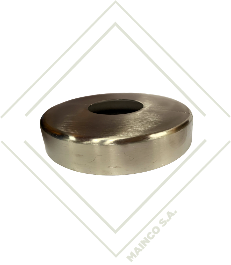 TAPA PLANA PARA BASE A PISO 2PZS 11/2" SS304 105X25X1.5MM