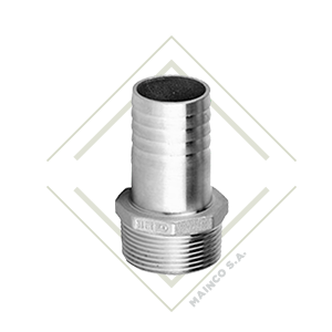 ADAPTADOR SS316 NPT 1" MACHO PARA MANGUERA 20 BAR