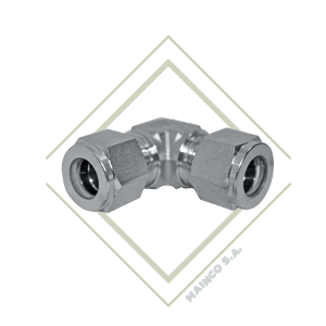 CONECTOR RAPIDO CODO TUBO-TUBO 1/2”X1/2” SS316