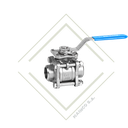VALVULA BOLA 3PZS SOLDABLE-A-TOPE 11/2" CF8M BOLA CF8M ASIENTO TEFLON 63 BAR (-25°C-180°C)