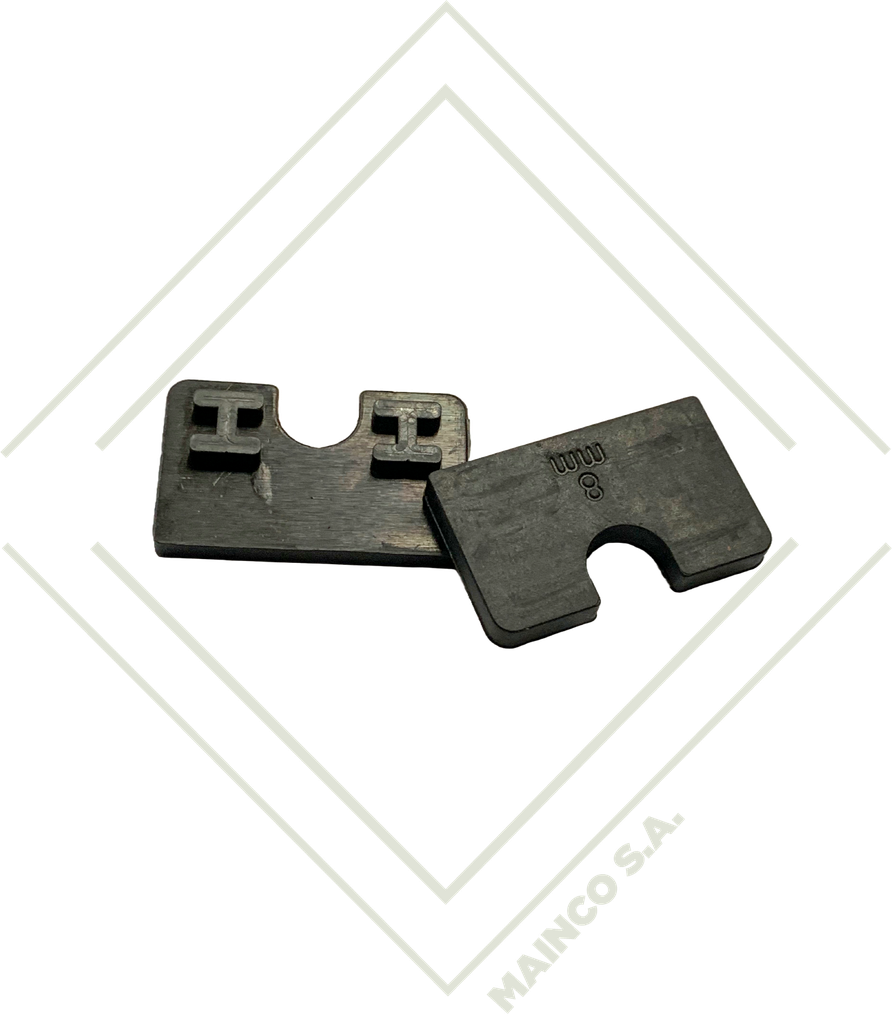 EMPAQUE EPDM NEGRO 55X55MM PARA ABRAZADERA CUADRADA VIDRIO 8MM (JGO-2PZ)