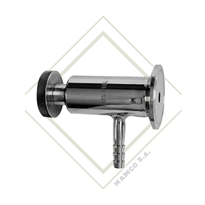 VALVULA SACAMUESTRAS CLAMP 1"-11/2" SS316L JUNTA SILICON 10 BAR (120°C)