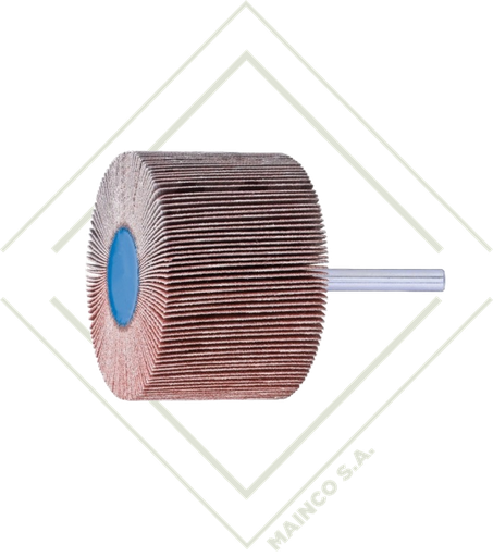 [AB00279] RUEDA FLAP 25X25MM CORINDON-A GRANO 120 F A VASTAGO 1/4" INOX/ACERO