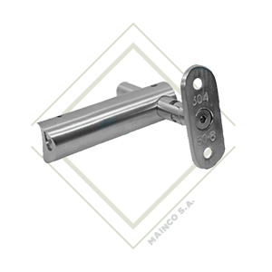 [DE00395] BASE TIPO-L FLEXIBLE DE TUBO A TUBO SS304 2"X2"