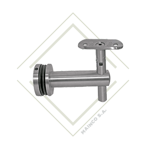 [DE00397] BASE TIPO-L FLEXIBLE DE TUBO PARA VIDRIO SS304 2"