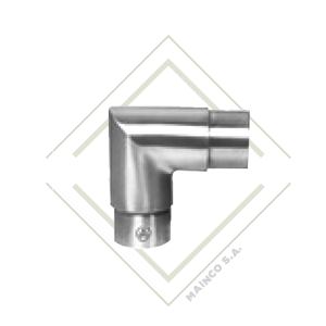 [DE00426] CODO SS304 90° 11/2" ESCUADRA RECTO TUBO REDONDO