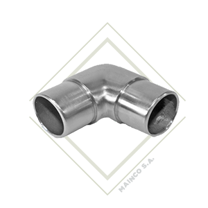 [DE00427] CODO SS304 90° 11/2" ESCUADRA RECTO TUBO REDONDO