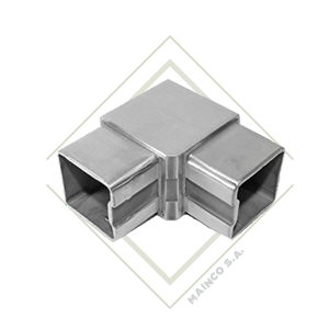 [DE00432] CODO SS304 90° 40X40MM PARA TUBO CUADRADO