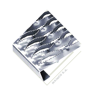 [DE00449] LAMINA TIPO REJILLA SS304 2X0.27MTS ANTIDESLIZANTE ABERTURA 50X10MM ALTO 2" E-3MM
