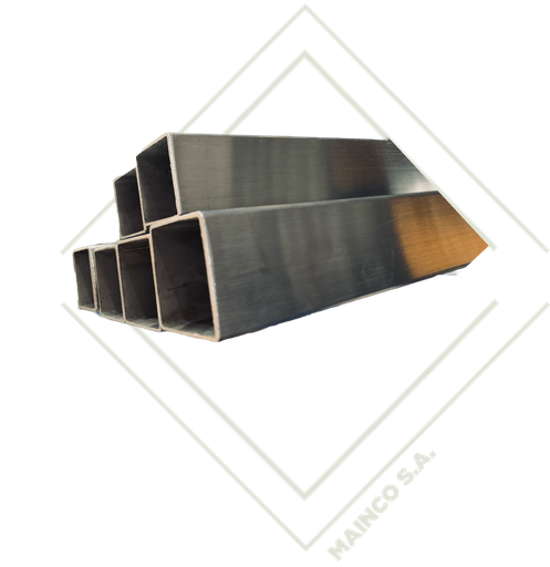 [DE00517] TUBO CUADRADO DECORATIVO SS304 11/2"X11/2"X1.2MM ASTM-A554 240GRITT