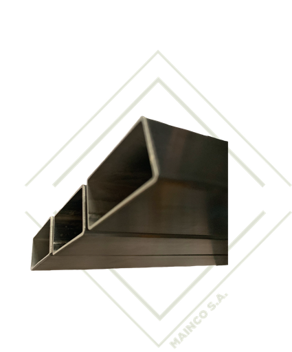 [DE00548] TUBO RECTANGULAR DECORATIVO SS304 50X25X1.5MM ASTM-A554 240GRITT