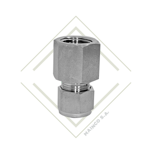 [IN00686] CONECTOR RAPIDO RECTO TUBO 1/2"X1/4" SS316 ROSCA NPT HEMBRA