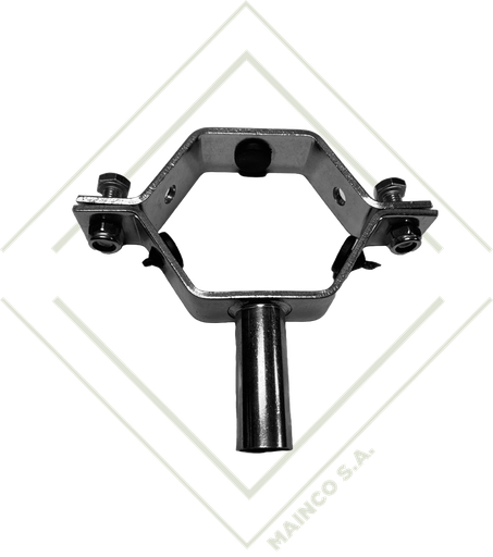 [SA04313] ABRAZADERA HEXAGONAL SS304 21/2" PARA TUBO CON VASTAGO HULE EPDM