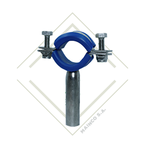 [SA04351] ABRAZADERA REDONDA SS304 DN20 PARA TUBO CON VASTAGO Y HULE